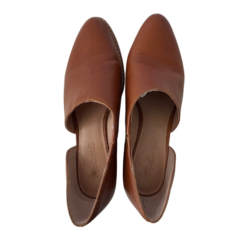 Madewell Brown Leather Lucie DOrsay Bootie Shoes Size 7.5 Womens English Saddle